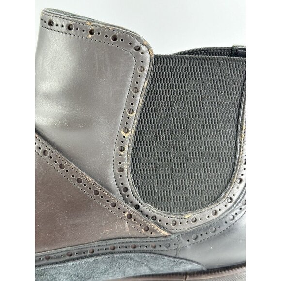 Dolce And Gabbana Double Monk Strap Distressed Suede & Leather Boots Size 11.5-U - Picture 12 of 16